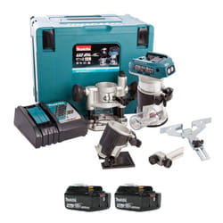 Makita - Affleureuse 18V Li-Ion bl (2x5,0 ah) sans base déportée DRT50RTJX2