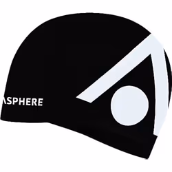 Bonnet de Natation - AQUA SPHERE - Tri Cap - Noir/Blanc - Silicone Durable - Protection UV 100%
