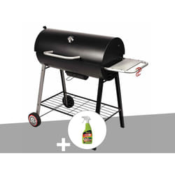 Barbecue à charbon sur chariot Michigan + Dégraissant pour barbecue Somagic