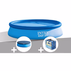 Piscine autoportée Easy Set 3,05 x 0,61 m - Intex Facile à monter en 10 minutes, il suffit de gonfler le boudin et de remplir ...