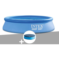 Intex - Kit piscine autoportée Easy Set 2,44 x 0,61 m + Bâche de protection