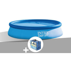 Intex - Kit piscine autoportée Easy Set 3,05 x 0,61 m (avec filtration) + Bâche à bulles