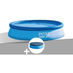 Intex - Kit piscine autoportée Easy Set 3,05 x 0,61 m (avec filtration) + Bâche de protection