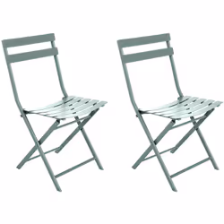 Lot de 2 Chaises de jardin métal pliante Greensboro Hesperide. Intemporelles, les chaises Greensboro de la marque Hespéride t ...