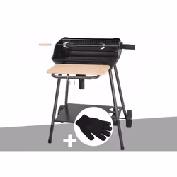Le barbecue Bergamo de Somagic est un barbecue vertical horizontal en fonte pour charbon de bois muni d'un tournebroche. Il p ...