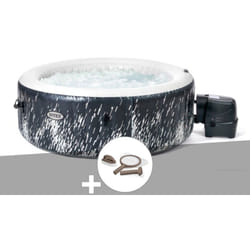 Kit spa gonflable Intex PureSpa Galaxie rond Bulles avec led 4 places + Kit d'entretien