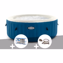 Découvrez le petit dernier de la gamme Pure Spa Intex : le Blue One. Petit par sa taille, il ne prendra que très peu de place ...