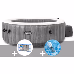 Ce spa Intex dispose de 170 diffuseurs à bulles, pour un moment de détente unique, à domicile ! Son panneau de contrôle tacti ...