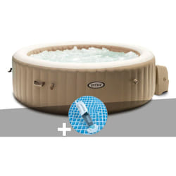 Kit spa gonflable Intex PureSpa Sahara rond Bulles 4 places + Aspirateur