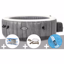 Ce spa Intex dispose de 170 diffuseurs à bulles, pour un moment de détente unique, à domicile ! Son panneau de contrôle tacti ...