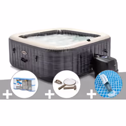 Description générale Ce spa gonflable Intex 4 places PureSpa Ardoise, de forme carrée, est conçu pour dynamiser votre espace  ...