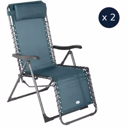 Chaise longue pour jardin, terrasse ou balcon. Très confortable, cette chaise longue de la marque Hespéride est ajustable dan ...