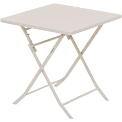 Salon de jardin carré en métal Greensboro 70 x 70 cm Argile avec 2 chaises - Hespéride
