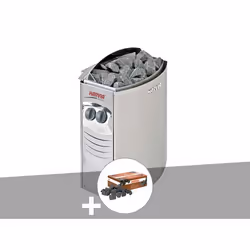 Poêle électrique 6 kW Vega pour sauna traditionnel + Pierres de lave - Harvia