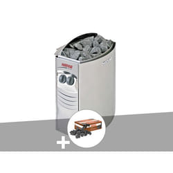 Poêle électrique 6 kW Vega pour sauna traditionnel + Pierres de lave - Harvia