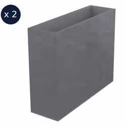 La jardinière en plastique Volcania de la marque EDA. De forme rectangulaire, elle peut s'associer avec d'autres jardinières  ...