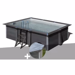 Kit piscine composite Gré Avant-Garde rectangulaire 4,66 x 3,26 x 1,24 m + Bâche de protection