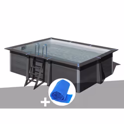 Kit piscine composite Gré Avant-Garde rectangulaire 4,66 x 3,26 x 1,24 m + Bâche à bulles