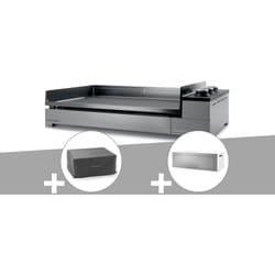 Forge Adour - Plancha gaz Premium 75 inox avec housse et couvercle pour plancha