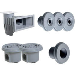 Kit pièces à sceller Gris Clair pour piscine 8 x 4 m Hayward