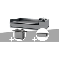 Plancha gaz Premium 75 acier avec chariot et couvercle Forge Adour