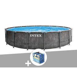 Kit piscine tubulaire Intex Baltik ronde 5,49 x 1,22 m + Bâche à bulles - TU