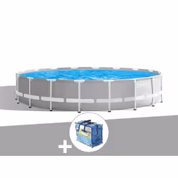 Kit piscine tubulaire Intex Prism Frame ronde 5,49 x 1,22 m + Bâche à bulles - TU