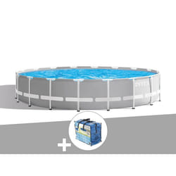 Kit piscine tubulaire Intex Prism Frame ronde 5,49 x 1,22 m + Bâche à bulles - TU