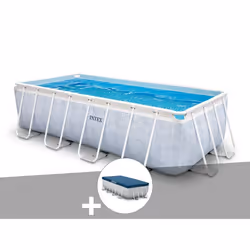 Kit piscine tubulaire Intex Chevron rectangulaire 4,00 x 2,00 x 1,00 m + Bâche de protection