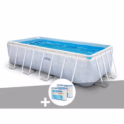 Kit piscine tubulaire Intex Chevron rectangulaire 4,00 x 2,00 x 1,00 m + 6 cartouches de filtration