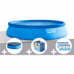 La piscine autoportante Easy Set mesure Ø 4,57 cm et 84 cm de hauteur. Parfaite pour les grandes familles avec enfants et ado ...