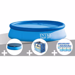Piscine autoportée Easy Set 3,05 x 0,61 m - Intex Facile à monter en 10 minutes, il suffit de gonfler le boudin et de remplir ...