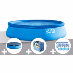 Pisicne autoportée Intex Easy Set Ø 3,96 m x H 0,84 m. Piscine Intex en kit livrée complète : Filtration incluse : épurateur  ...