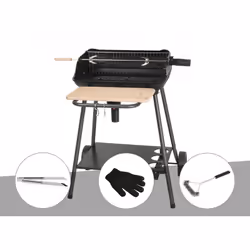 Le barbecue Bergamo de Somagic est un barbecue vertical horizontal en fonte pour charbon de bois muni d'un tournebroche. Il p ...
