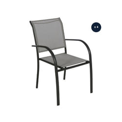 Lot de 4 fauteuils de jardin en texaline Piazza Galet/Graphite