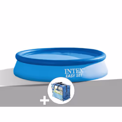 Kit piscine autoportée Intex Easy Set 3,05 x 0,76 m (avec filtration) + Bâche à bulles