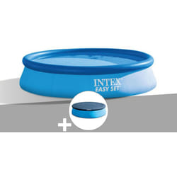 Intex - Kit piscine autoportée Easy Set 3,05 x 0,76 m (avec filtration) + Bâche de protection