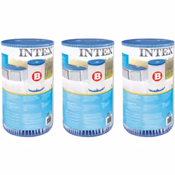 Lot de 3 cartouches Intex modèle B. Diam 14,2 x h 25,4 cm Caractéristiques techniques Compatibilité:Filtre à cartouche Intex  ...