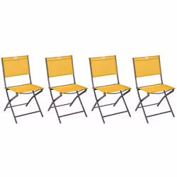 Chaises de jardin pliante métal Modula Hesperide. Assise en texaline et structure en métal. Chaises pliantes. Différentes cou ...