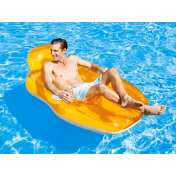 Fauteuil de piscine Lounge avec fond en maille - Intex. Avec 1 supports boisson et un fond en maille. Coloris au choix : vert ...