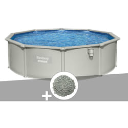 Bestway - Kit piscine acier ronde Hydrium 4,60 x 1,20 cm + 10 kg de zéolite