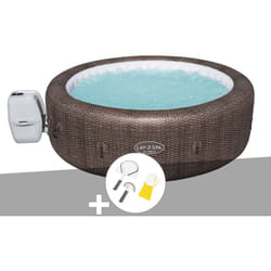 Kit spa gonflable Bestway Lay-Z-Spa St Moritz rond Airjet 5/7 places + Kit de nettoyage
