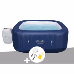 Offrez-vous une parenthèse de bien-être avec le spa gonflable Lay-Z-Spa Hawaii carrée Airjet de Bestway et ses 140 Airjet mas ...