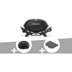 Barbecue à gaz Q 2100N noir + Housse + Plancha (1/2) - Weber