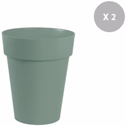 Lot de 2 Pots de fleurs rond EDA de la gamme Toscane Pour une utilisation intérieure ou extérieure, ce lot de 2 pots de fleur ...