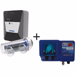 Electrolyseur au sel E-Next 40 + pompe doseuse micro ph Un concentré de technologie Le design compact de l'E-Next lui permet  ...