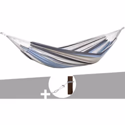 Hamac 1 place Salsa marine en polycoton + Kit fixation Smartrope Amazonas