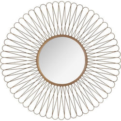Miroir déco soleil métal boucles diamètre 76 cm Atmosphera