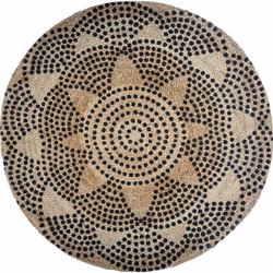 Tapis rond jute motif "Livin" diamètre 120 cm Atmosphera - Tapis rond jute motif 2 D120 cm