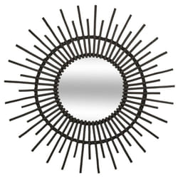 Atmosphera - Miroir déco rotin diamètre 76 cm Noir